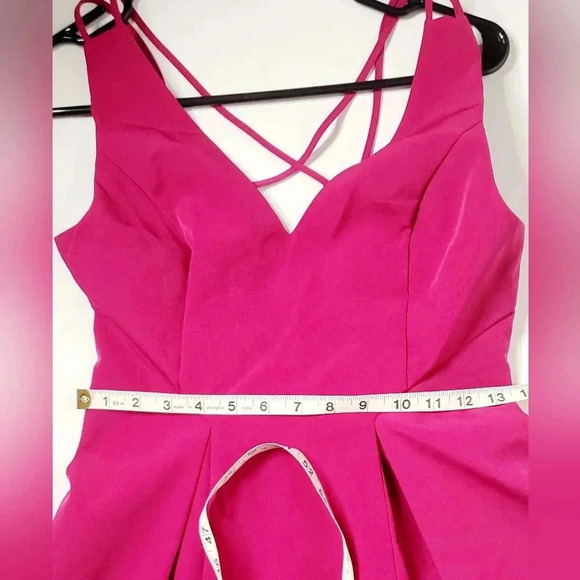 TopShop Majenta Inverted Flared Formal String Sleeveless Dress Sz 6 Nwt - Picture 7 of 9